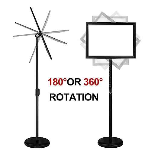 Poster Stand Holder Floor Sign Stands Advertising Display Stand-Oriented Signage Mall Shopping Guide Billboard Wedding Signs Meeting Poster Signs (Black, 11x17inches)