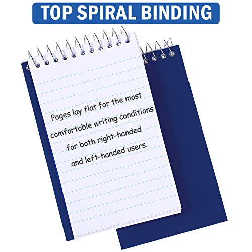50 Pieces Spiral Memo Pads Bulk 3 x 5 Inch Small Note Pads Top Bound Lined College Ruled Paper Mini Notepad Pocket Spiral Notebooks for School Office Home Supplies, 75 Sheets (Bright Colors)