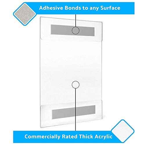 Acrylic Sign Holder 8.5 x 11 [Set of 24] for Wall Display | Clear Sign Holders 8.5x11 Acrylic Sign Holder | Plastic Document Holder, Promotional Display, Business & Store Sign Holders