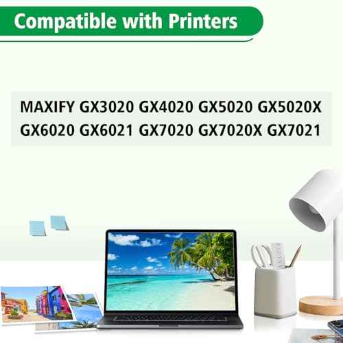 GI-26 Printer Ink for Canon GI26 Ink Refill Bottles Kit, Compatible with Canon PIXMA GX7021 GX7020 GX6020 GX5020 GX4020 GX6021 Inkjet Printer 135ml Black + 70ml C/M/Y Printer Ink (4-Pack)