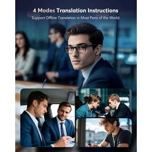AI Translation Earbuds Real Time,144 Languages Accents Translator 36H Playtime 3-in-1 translation earphones 4 ANC Mic for Audifonos Traductores Ingl?s Espa?ol, Bluetooth 5.4 Earphones iOS & Android