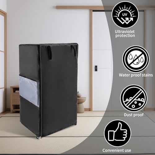 Utility Cart Cover & Utility Cart Accessories,Storage Pockets and Zipper, Fits 17" L x13 W x31 H Shelving Units, Indoor/Outdoor Use, Easy to Clean (Without Rolling Cart)