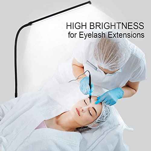 Bright LED Floor Lamp Adjustable Gooseneck Standing Eyelash Light for Eyelash Extensions tattooing Light Reading lamp