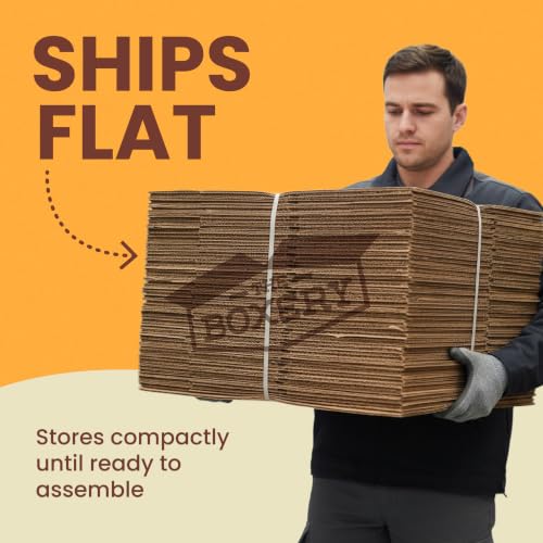 12x12x12 Inch Corrugated Cardboard Boxes - 25-Pack, Heavy Duty Packing & Shipping