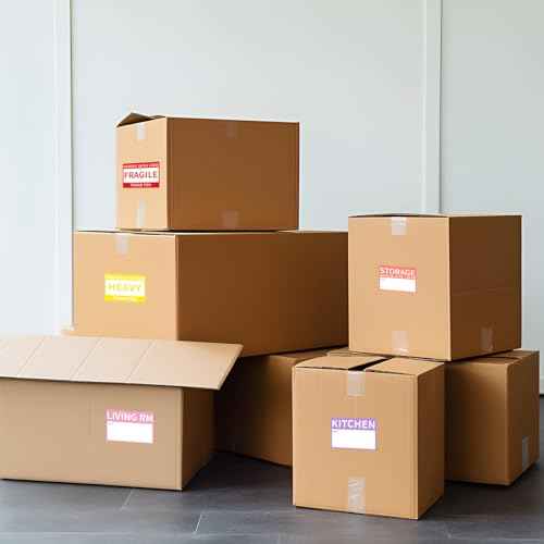 300 Count 2¡± x 3¡¯¡¯ Removable Home Moving Box Packing Labels for 1/2/3/4 Bedroom Rooms, 9 Designs Waterproof Color-Coded Moving Stickers Including Fragile ¡¢Heavy and Blank Labels