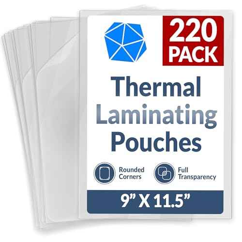 Reli. Thermal Laminating Pouches (220 Pack, Letter Size) | Laminating Sheets 8.5 x 11 | 5 Mil Comparable, Thick Lamination Pouches | Clear Plastic Paper for Heat Laminator Machine (9 x 11.5")