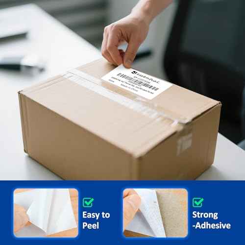 4"X2" Direct Thermal Barcode Labels, Shipping Labels, 750 Tags of Roll, Compatible with Zebra Printers (4 Roll-3000 Tags)