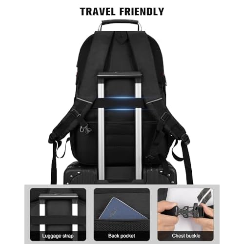 YAMTION 17.3 Inch Laptop Insulated Backpacks with Cooler Compartment,Men Work Cooler Backpack Insulated Lunch Bag for Teens Boys with Charging Port for Gym College Travel