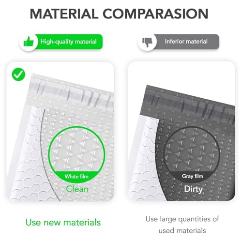 Fuxury White Bubble Mailers 6x10 Inch 100 Pack Self-Sealing Padded Envelopes