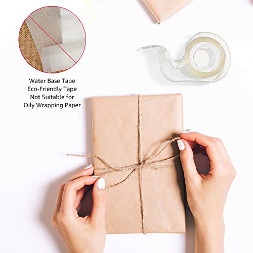 Amazon Basics Double Sided Permanent Tape with Dispenser 3-Pack, 1/2 x 252 Inches, Translucent