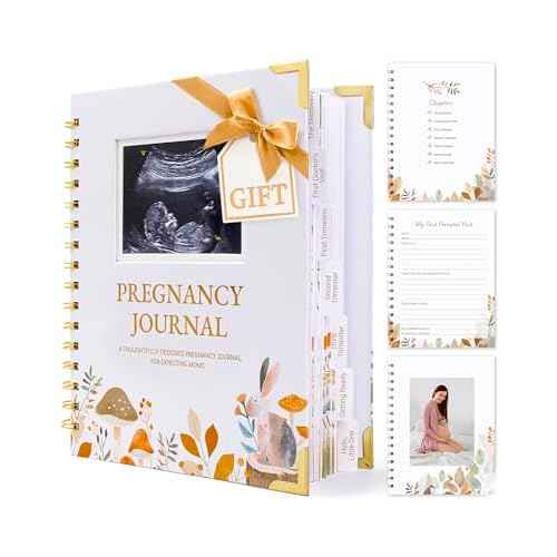 Pregnancy Journal ? 82 Page Hardcover Memory Book for Expecting Moms | Beautiful & Thoughtful Mom to Be Gift, Pregnancy Book for First Time Moms, Ultrasound Baby Picture Pocket