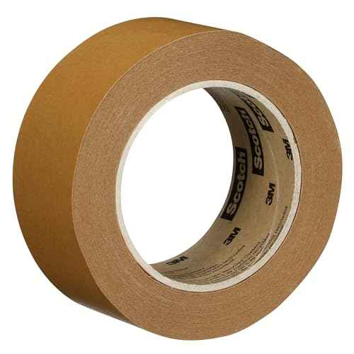 3M Scotch Performance Paper Box Sealing Tape 570, 1.9" x 55 yd (48 mm x 50 m), 1 Roll, Brown, Recycle-Compatible, Great for Packaging, Shipping, and Moving