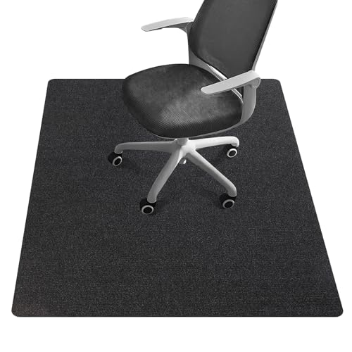 Riveroy 48x36in Office Chair Mat for Hardwood Floors, Non-Slip Easy-Clean Black