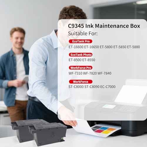 MS.R C9345/PXMB9 Maintenance Box C12C934591 Replacement for ET5880 ET5850 5800 ET8550 8500 WF7840 WF7820 7310 ET16600 ET16650 ST-C8000 EC-C7000 Printer(2 Pack)