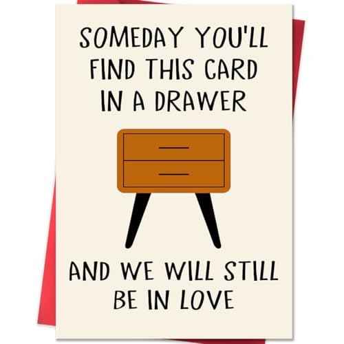 Funny Anniversary Card Gifts for Men, Happy Birthday & Anniversary Greeting Card for Him Husband Boyfriend, Valentines Day Gifts for Him