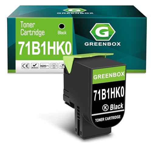 GREENBOX Remanufactured CS417dn Toner Cartridge Replacement for Lexmark 71B1HK0 High Yield Toner for CS417 CS417dn CX417 CX417de CS317 CS317dn CX317dn CS517de CX517 CX517de (1 Black, 6,000 Pages)