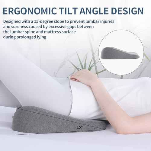 BALAPET Memory Foam Bed Sore Cushions for Butt, Ergonomic Bedsore Pressure Relief Pillow for Sleeping and Sitting, Removable T Shaped Opening Tailbone Cushion for Bed Sores on Buttocks(Grey)