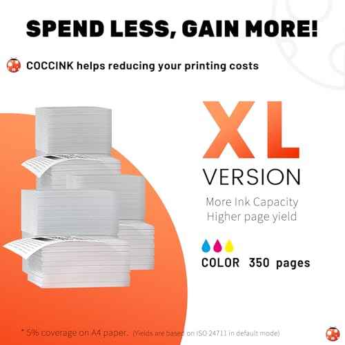 COCCINK 211XL Color Ink Cartridge for Canon pixma MP230 MP240 MP250 MP280 MP480 MP490 MP495 MX340 IP2702 MX320 MX330 for Canon 211 XL CL-211 Printer Remanufactured (1 Color)