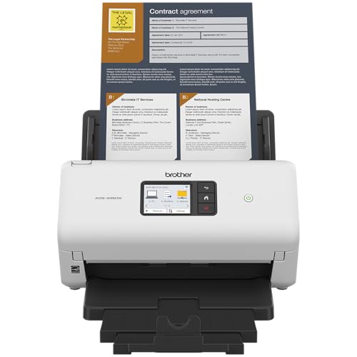 Brother ADS-3350W Wireless Desktop Scanner with Touchscreen, 40ppm