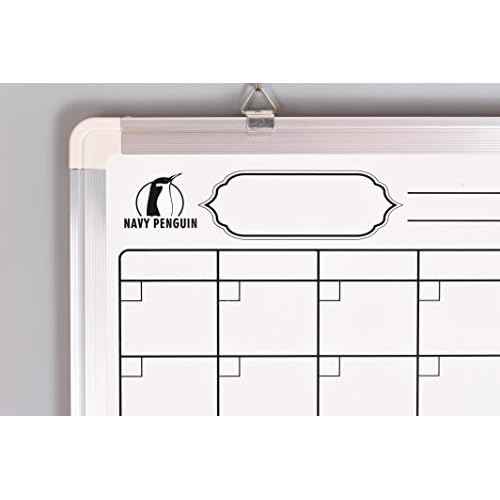 Whiteboard Calendar Dry Erase for Wall - 24 x 18 in White Board Planner Monthly Magnetic with 1 Eraser, 4 Dry Wipe Markers, 4 Magnets and 10 Thumb Tacks - Wall Hanging Marker Board Month Calendar