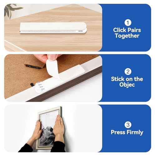 30 Pairs Heavy Duty Picture Hanging Strips - Large Adhesive Wall Hooks for Frames and Posters, Damage-Free No Nail Picture Hangers, Easy Removal, Refill Mounting Strips for Wall Decor