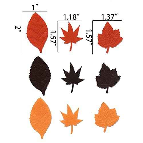 36pcs Fall Leaves Icons for Felt Letter Board Decoration Thanksgiving Felt Board Decor Accessories (Board Not Included)
