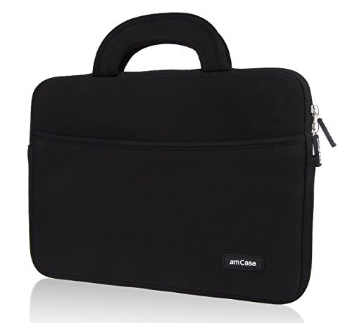 amCase 11.6-12 Inch Neoprene Laptop Sleeve with Handle - Black