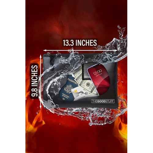 Fireproof Money Bag for Cash (10" x 13") ? Waterproof Document Holder with Zipper, Protects Important Papers, Passports & Valuables from Fire & Water ? Secure Storage for Home, Office & Travel