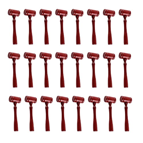 24 Mini Wooden Judge Gavel Prop Hammers for Courtroom & Party Decor