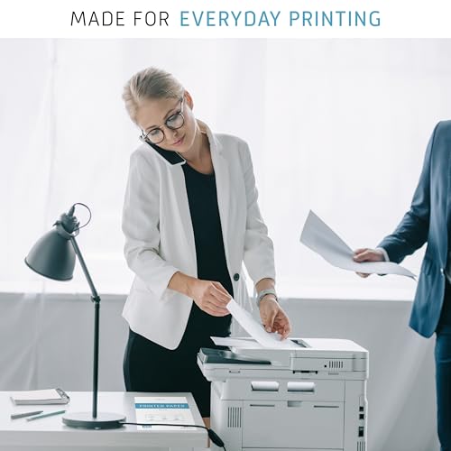 Printer Paper - 8.5 x 11 White Letter Size Copy Paper, 1 Ream 500 Sheets 20 lb Printing Paper for Documents Writing, Drawing, Smooth, 92 Bright | Home, School, Office Supplies | Made in USA
