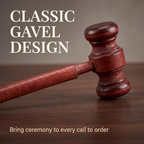 Handmade Wooden Gavel - Vintage Judge & Auction Prop, Desk Accessory