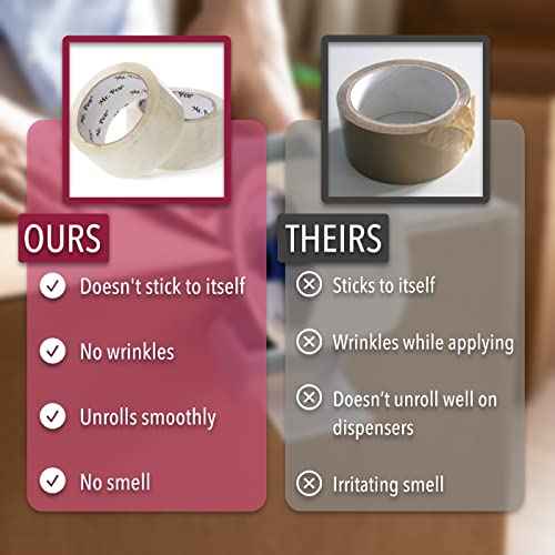 Mr. Pen- Packing Tape, 2Pack, 2in Wide, 60 Yards, 1.9mil, No Smell, Shipping Tape, Packaging Tape Rolls, Clear Box Tape, Mailing/Moving Tape, Packing Tape Refill