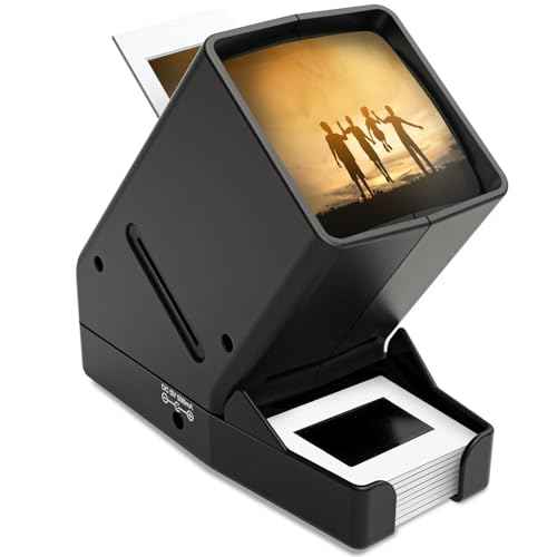 35mm Slide Viewer, 3X Magnification, USB Powered/Battery Operation-for 35mm Slides & Positive Film Negatives (4AA Batteries Included)
