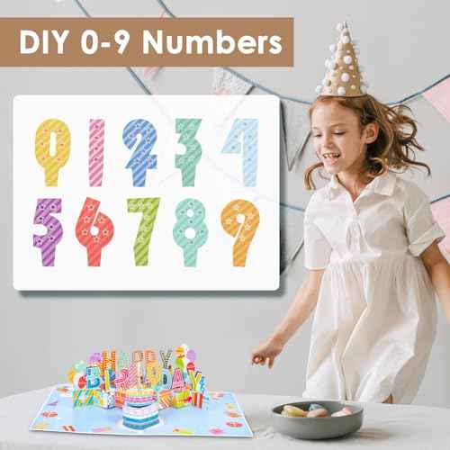 3D Musical Birthday Pop Up Card, Blow Out LED Light Candle & Music Happy Birthday Card Birthday Greeting Cards with Blank Note Card and Envelope for Kid Husband, Men, Women, Mom
