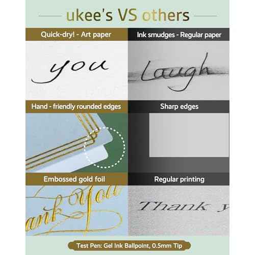 ukee's 100-Pack Luxury Thank You Cards with Envelopes Bulk - Blank Thank You Cards | Dual Gold Foil Calligraphy & Borders, 4 Colors w/Gift Box For Wedding Notes/Small Business/Baby & Bridal Shower, 3.5x5 Inches
