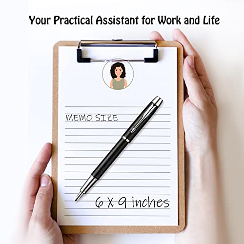 Uzant 16 Pack Mini Clipboards 6x9 inch - Wooden Memo Boards with Low Profile Clip, Hanging Loop