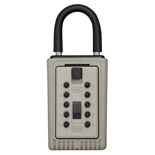 Kidde AccessPoint 001404 KeySafe 3-Key Portable Push Button Key Safe Box, Clay