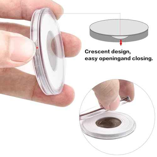 Coin Capsules 46mm with Foam Gasket and Plastic Storage Organizer Box, 6 Sizes (20/25/27/30/38/46 mm) Coins Collector Case Holder for Collection Supplies-168 Pieces