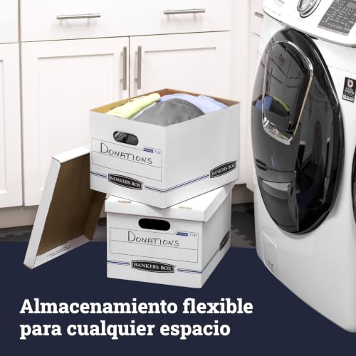 Bankers Box 6-Pack Basic Duty File Storage Boxes with Lids for Letter & Legal Documents