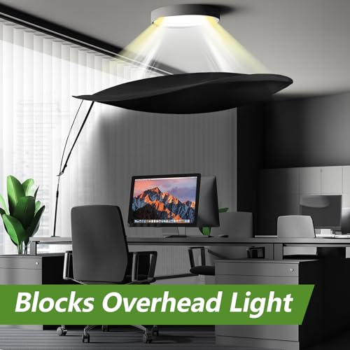 55 Inch Office Cubicle and Desk Shade ? Blocks Light and Air Conditioning Airflow, Creates a Private and Comfortable Workspace
