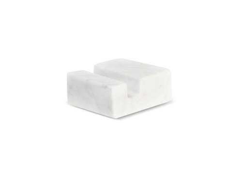 Birsppy Vertical Business Card Holder White Carrara Marble