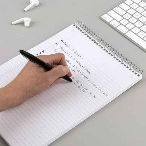 Five Star Top Spiral Notebook + Study App, 1 Subject, College Ruled Notepad, 8-1/2" x 11", 100 Sheets, Fights Ink Bleed, Water Resistant Cover, Seaglass Green (820058C-ECM)
