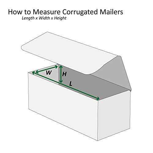 Boxes Fast BFM943 Corrugated Cardboard Mailers, 9" x 4" x 3", Tuck Top One-Piece, Die-Cut Shipping Cartons, Medium Mailing Boxes, 3" Height, 9" Length, 4" Width, White (Pack of 50)