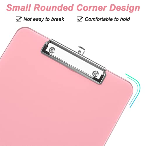 Rimilak Pink 8.5 x 11 Translucent Clipboard – 1pc