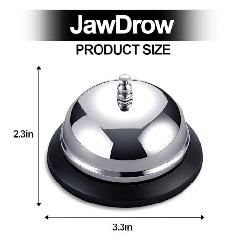 2-Pack Call Bell 3.3 Inch Stainless Steel Service Bell - Heavy Duty, Loud Ring, Hotel & Restaurant Use, Durable Design