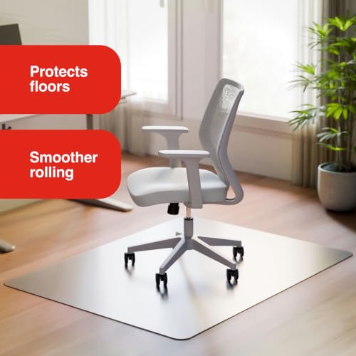 Staples Clear Office Chair Mat 46" x 60" for Hard Floors, Textured Bottom