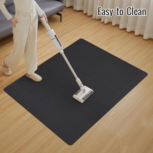 Higoom 36x48 Anti-Slip PVC Chair Mat for Hard Floors - Black, Heavy Duty Waterproof Floor Protector