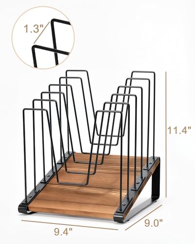 HULISEN Inclined Desk File Organizer - 5-Section Desktop File Holder, Model 1