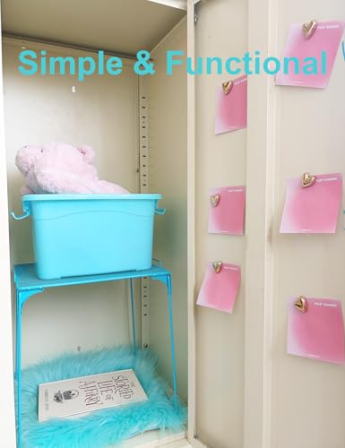 Blue Locker Organizer Shelf with Carpet Set - School, Gym, Home Storage