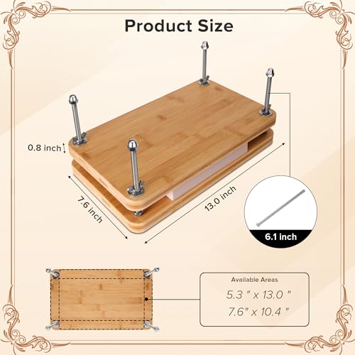 SCITROFACTORY 22PCS Book Binding Press Kits, Premium Book Binding Kit with Bone Folder, Press, and Supplies - Complete Bookbinding Set for DIY Projects and Repair